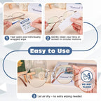 1000 Count Lens Wipes for Eyeglasses – Pre-Moistened, Individually Wrapped Eyeglass Cleaning Wipes – Scratch-Free, Streak-Free Glasses Cleaner Wipes for Sunglasses & Camera Lens – Bulk Pack