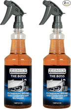 Zenex The Boss Glass Cleaner - Professional-grade Glass Cleaner | Removes Grime from Glass Surfaces - Mirrors, Windows, & More | Not For Tinted Glass | Spot-Free, Streak-Free Finish | 32 oz (2 Pack)