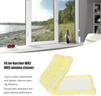 3 Pack Microfiber Replacement Pads Compatible with KARCHER WV2 & WV5 Cleaners – Fast Cleaning for Windows, Glass, Mirrors & Smooth Surfaces