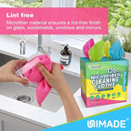 Microfiber Cleaning Cloth, 120 Pack Reusable Paper Towels Microfiber Towels for Cars Lint Free Washable Tissues Shop Rags with Dispenser Box for Home Kitchen Automotive, 11"x 9", Multicolor