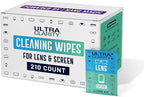 Powered by Nano Magic Lens Wipes for Eyeglasses, Screen Cleaning Wipes 210 Pack | Optical-Grade Pre-Moistened Nonabrasive Wipes | for Coated Eyeglasses, Sunglasses, Goggles, Optics