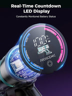 Proscenic Cordless Vacuum Cleaner, 550W 45KPA 55Mins Runtime, 180°Bendable Wand, Stick Vacuum with Green LED, Tangle-Free Brush, Rechargeable Lightweight Vacuum Cleaners for Home, Pet Hair, P16(Grey)