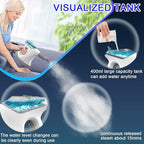 Handheld Steam Cleaner for Home, 10S Immediate Heat Hand Held Steam Cleaner, with Visualized Large Water Tank & 9 PCS Accessories & Safety Lock, for Kitchen,Couch,Floor,Window,Car (WHITE+GRAY)