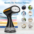 ZOOY Steamer for Clothes 1500W, Clothes Steamer for Home, Office, Travel, Portable Handheld Garment Steamer Upgraded 300ML Large Capacity Water Tank, Wrinkle Remover(Black)