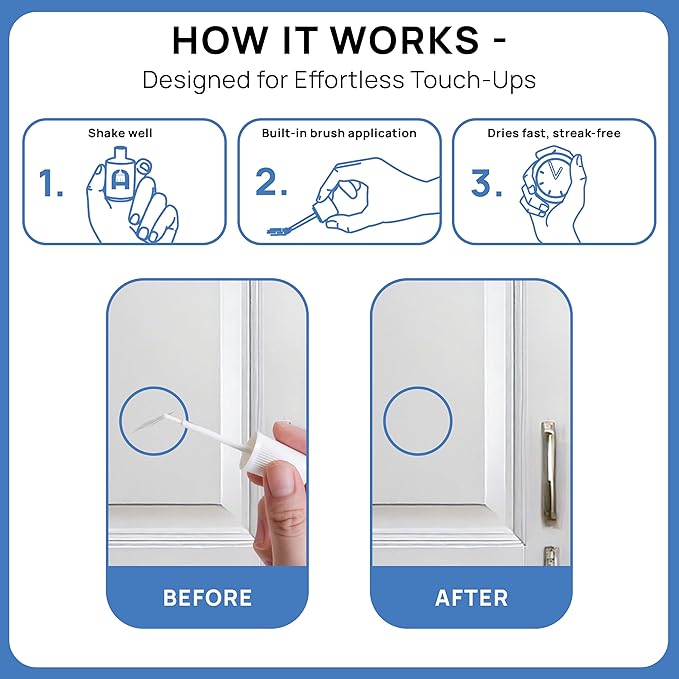 Alora Touch-Up Paint | Matte Finish for Drywalls, Concrete, Brick, Tile, Doors, Cabinets & More | Multi-Tone White Repair Kit | Quick-Dry, Low-Odor, Ultra-Low VOC | No Sanding or Primer Needed | 3 Pack