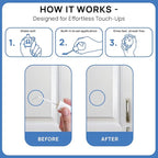 Alora Touch-Up Paint | Matte Finish for Drywalls, Concrete, Brick, Tile, Doors, Cabinets & More | Multi-Tone White Repair Kit | Quick-Dry, Low-Odor, Ultra-Low VOC | No Sanding or Primer Needed | 3 Pack