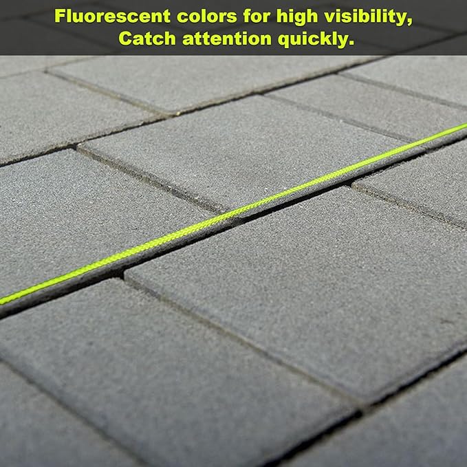 6 Roll Mason Line String Line - #18 Braided Nylon String - 500 Ft Length - Nylon with Reloadable Line Reel Twine for Gardening Or Masonry Tools - Perfect Construction String (Yellow)