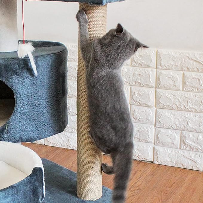 328ft Jute Twine 6mm 4-Ply Natural Thick Jute Rope 1/4' Heavy Duty Hemp for Cat Scratch Post, DIY Art Craft, Gardening, Home Decorating, Gift Wrapping