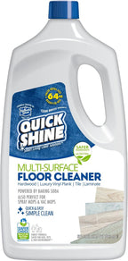 Quick Shine Multi Surface Floor Cleaner 64oz, Ready to Use-Streak Free-No Rinse, Use on Hardwood, Laminate, Luxury Vinyl Plank & Stone, Use in Spray Mops & Vac Mops, Safer Choice Cleaner