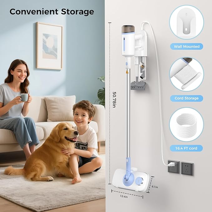 7 in 1 Steam Mop for Floor Cleaning, Multipurpose Floor Steamer with Detachable Handheld Steam Cleaner Perfect for Hardwood Floors, Clothes, Windows, Tiles, Furniture, Carpet, Whole Home Use