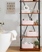 Small Woven Basket, 13.5 x 9.5 x 5 Inches, Storage Basket for Organizing, Cute Small Rope Shelf Closet Cube Storage Bins Baskets for Shelves, Dog Toy Gift Baskets Empty, 3 Pack Light Pink