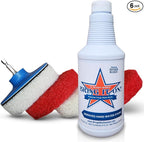 Bring It On Cleaner Hard Water Stain Remover for Glass, Soap Scum remover for Shower glass, Fiberglass, Windows, Tile and Grout Cleaner, Water Spot Remover for Glass Includes Scrubbing Drill Pads