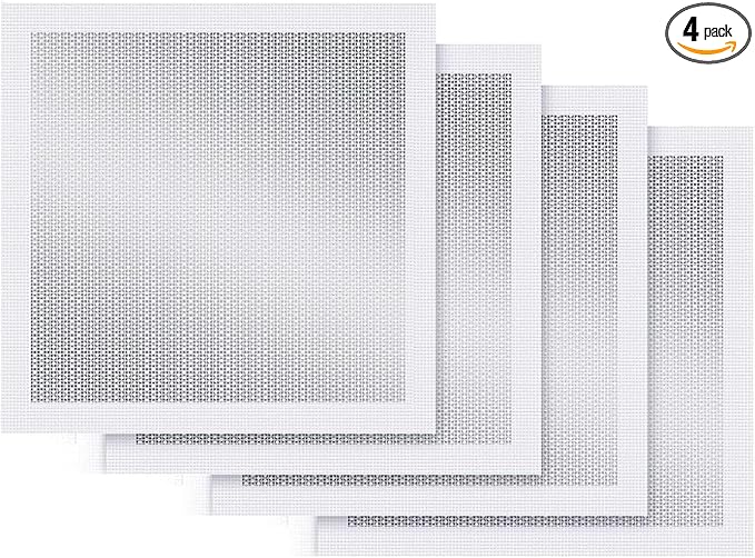 4-Pack 10x10 Inch Drywall Repair Patch Kit, Self-Adhesive Mesh with Aluminum Panels, Heavy-Duty Wall and Ceiling Hole Patch for Large Repairs