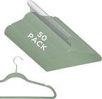 Simplify Slim Velvet Clothes Hangers | 50 Pack | Non-Slip | Shirts | Suit | Pants | Dresses | Garments | Closet Storage & Organization | Durable | Sage