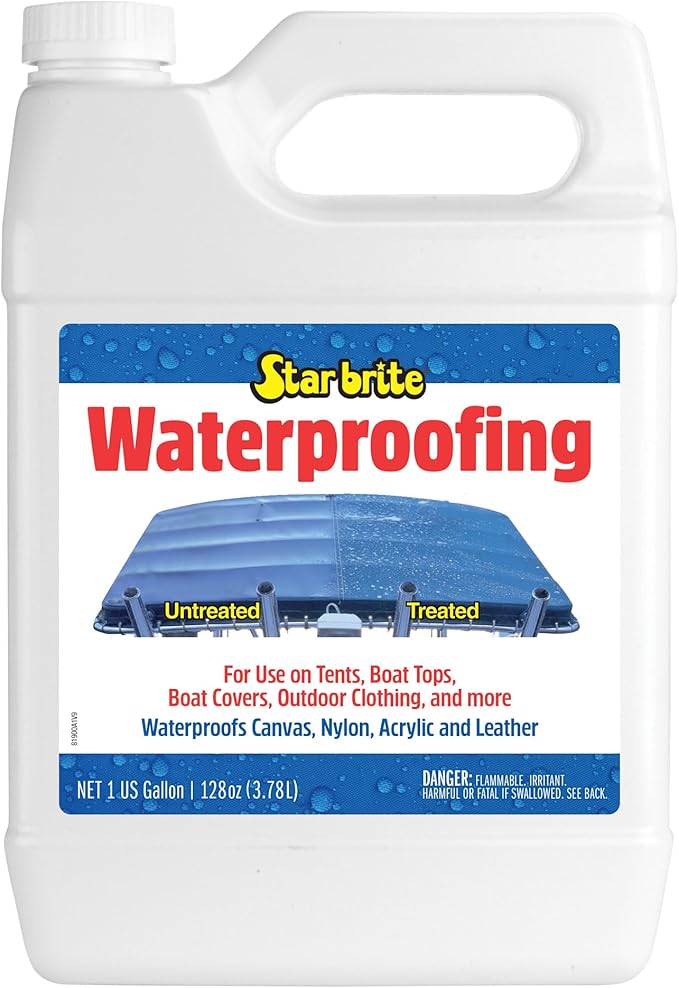 STAR BRITE Waterproofing Spray, Waterproofer + Stain Repellent + UV Protection for Boat Covers, Car Covers, Bimini Tops, Tents, Jackets, Backpacks, Boots, Awnings, Patio Covers & More