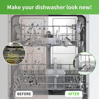 Dishwasher Cleaner and Deodorizer Tablets, Dishwasher Cleaning Tablets 24 Pack - Helps Remove Limescale & Odor, Prevents Buildup in Pipes, Safe for All Dishwashers, Lemon Scent - 12 Month Supply