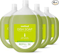 Method Gel Dish Soap Refill, Lime + Sea Salt Scent, Powerful Cleaning Formula, Large Refill Tub, Biodegradable Formula, Cuts Through Grease, 54 Fl Oz (Pack of 4)