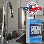 Sheila Shine 1 Quart Can Low Voc Stainless Steel Cleaner and Polish, Protects Household Kitchen Surfaces, Removes Residue Marks, Grease, Stainless Steel Polish & Cleaner for Appliances, Fridge & Ovens