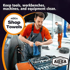 AIDEA Blue Shop Towels-2 Roll, All-Purpose Microfiber Blue Shop Towels, Lint-Free Cleaning Rags Microfiber Cloth, Reusable Paper Towels for Automotive, Mechanic, Workshops, House, Kitchen-11×9"