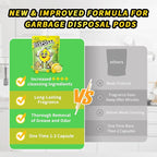 50 Count Garbage Disposal Cleaner and Deodorizer – Sink Odor Eliminator, New Powerful XL Sink Drain Freshener Pods | Dissolves Grease, Eliminates Odors, Lemon Zest Scent