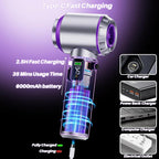 Car Vacuum Portable Cordless, 22000PA High Power Handheld Vacuum Cordless with Brushless Motor & LED Light, Small Vacuum for Car, Home, Pet, Office