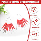 30+4P Terminal Pin Removal Tool Kit, Electrical Connector Depinning Tool Terminal Pin Extractor Kit Wire Release Tool for Car Household Devices (Red)
