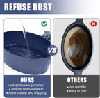 G GOOD GAIN Wood Stove Steamer - Cast Iron Stove Humidifier with Large Opening Top | Oval Bowl Fire Place Pot for Home Heating Decorative | Matte Finish & 2.7 Quart, Green