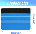 4Pcs Plastic Felt Edge Squeegee Tool Vinyl Squeegee 4 Inch for Window Tint, Wallpaper, Decal Sticker, 2 Blue & 2 Red