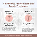 Frey Fabric Freshener Spray – Pack of 2 | Linen Spray Deodorizer for Laundry | Jasmine Rose | 2oz Bottles