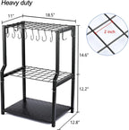Garden Tool Organizer,Yard Tool Rack Heavy Duty,Free Standing for Garage Corner,Garage Organization,Garage Organizers and Storage,Garden Tool Holder for Lawn,Shed,Outdoor,Metal