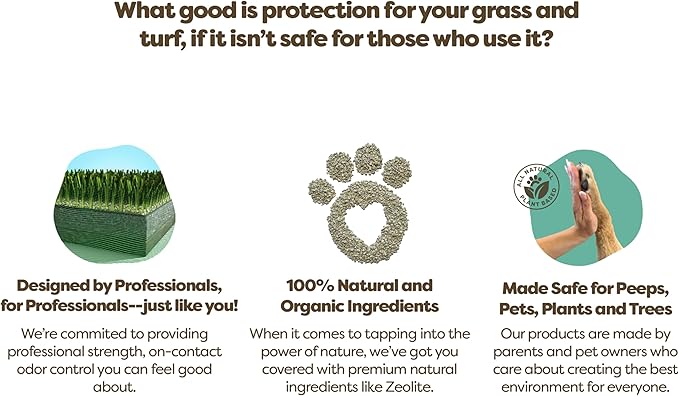 Zeofill Backyard Deodorizer – Eliminates Pet Urine Odors on Potty Patches, Artificial Turf, Grass, Lawns, Patios, Concrete & Playgrounds | Dog, Cat Litter Box Odor Eliminator & Freshener | 4 lbs.