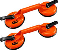 SOLUDE 2 Pack Glass Suction Cups,Aluminium Heavy Duty Vacuum Handle Glass Holder for Lifting Large Glass/Window/Tiles/Mirror/Granite/Floor Gap Fixer/Windshield Removal & Install Tool
