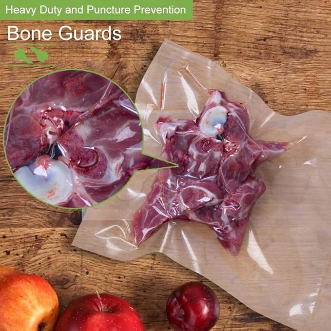 MakMeFre 8 Pack 8"x20'(4Rolls) and 11"x20' (4Rolls) Vacuum Sealer Bags Rolls for Food,Commercial Grade, BPA Free,Puncture Prevention,Great for Sous Vide Cooking
