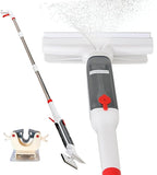 Window Cleaner with Front and Rear Cleaners + Expandable Sprayer - Window Vacuum Squeegee - Complete Kit for Glass, Windows and Mirrors, Quick Drying- Window Cleaner Tool - Car Window Cleaner Spray