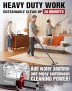Steam Mop Cleaner Safe High-temp for Deep Cleaning, Lightest Detachable Floor Steamer with 2 Steam Mode 3 Adjustable Level Heavy Duty Powerful Handheld Steam Cleaner for Hardwood & Laminate Tile Grout
