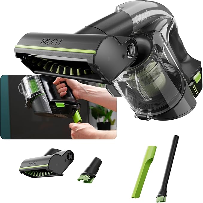 Gtech Multi MK2 Cordless Handheld Vacuum Cleaner with Powered Brush Bar - Mulitple Attachments - Perfect for Home, Stairs, Cars, and More - Rechargeable 22v Li-ion Battery - Lightweight (3.5 lbs.)