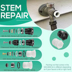 630-8500 Wall Hydrant Complete Service Repair Kit Replaces for Prier 300, 400 & 500 Series Mansfield Style Hydrants for Diamond 300 & 400 Series Wall Hydrants