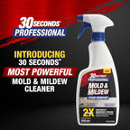 30 SECONDS Pro Mold and Mildew Stain Remover | Scrub Free | Brighter Results Instantly | Ready To Use Refill | 128 fl. oz. - PACKAGING MAY VARY