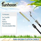 Lawn Mower Clutch Cable 946-04208 for Troy-Bilt Bronco Super Bronco Pro-Line MTD RotoTillers Tillers Replaces 746-04208 Drive Clutch Cable 1918745 GW-1918745