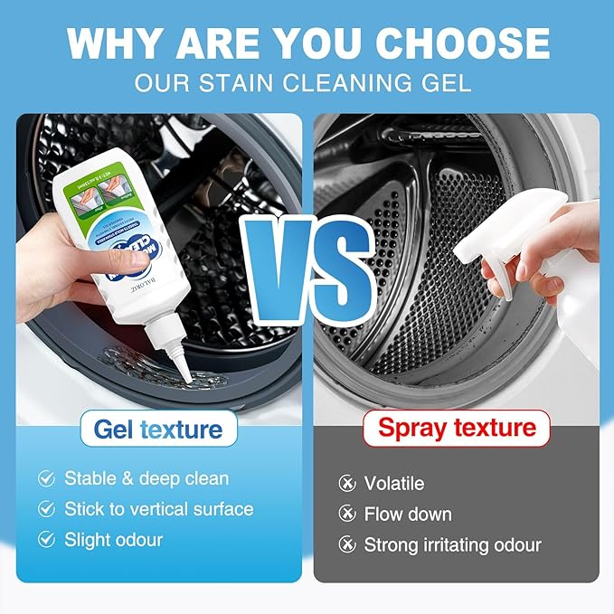 Home Remover Gel, Household Washing Machine Cleaner for Front Loader Washing Machine Seal, Refrigerator Strips, Cleaner For Tiles Grout Bathroom Cleaning Home Kitchen Sink Cleaning