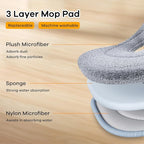 6 Pack Replacement Microfiber Mop Pad Set
