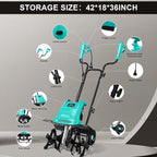 Tiller Cultivator 17 inch 15 Amp 6 Steel Tines Tillers for Gardening Electric Rototiller for Garden Yard