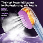 Handheld Steamer for Clothes Portable, 300ml Big Capacity, 1200W Strong Power, 100-250V Dual Voltage for International Travel, One-Step Steam Press for Wrinkle-Free