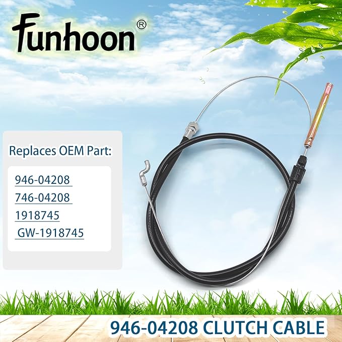Lawn Mower Clutch Cable 946-04208 for Troy-Bilt Bronco Super Bronco Pro-Line MTD RotoTillers Tillers Replaces 746-04208 Drive Clutch Cable 1918745 GW-1918745