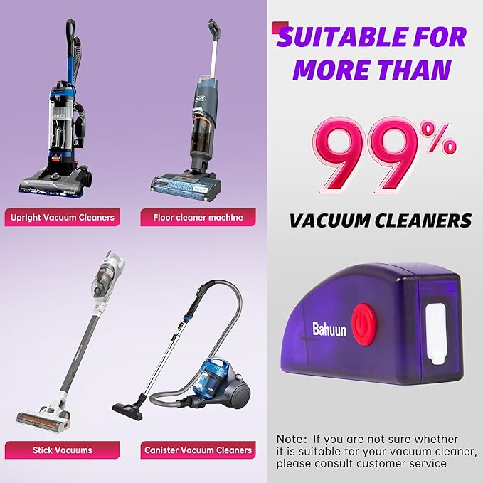Vacuum Cleaner Dust Display LED, Compatible with Dyson & All Vacuum Cleaners,Reveal Microscopic Dust & Illuminate Invisible Pet,Cat,Dog Fur,Vacuum Accessories Upgrade Vacuum Attachment (Purple)