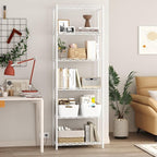 HOMEFORT 6-Tier Wire Shelving, 6 Shelves Unit Metal Storage Rack, Durable Organizer, Perfect for Pantry Closet Kitchen Laundry Organization (White)