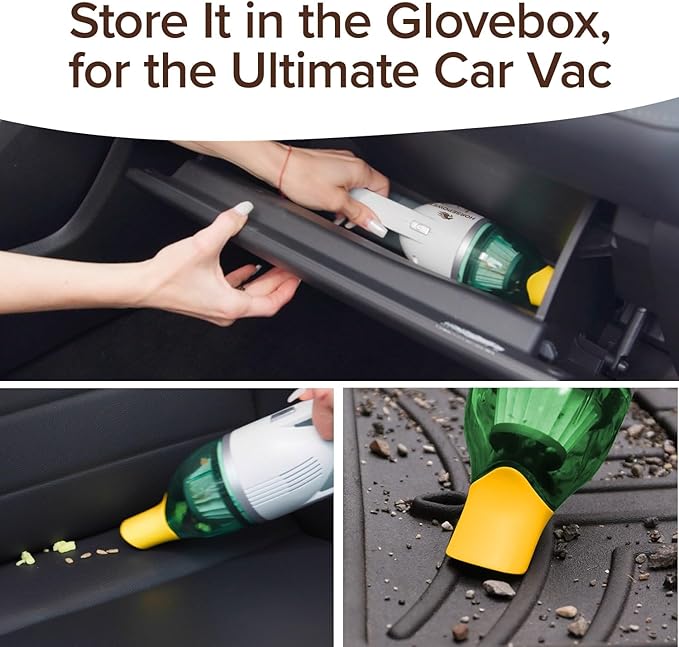 Duck Compact Cordless Vacuum by Horsepower, Ultra-Powerful, Strong Suction, AS-SEEN-ON-TV, Easy To Store, Rechargeable. Home, Auto, Pet Hair, Fits In Tiny Crevices, Includes Hose, Crevice Tool & Brush