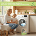 DEYBA Washing Machine Cleaner Tablets – Instant Foaming, Fast Dissolve, Eco-Friendly Odor Removal, Deep Cleaning for HE Front & Top Load, 24 Tablets
