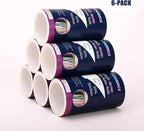4 inch Lint Roller Refills Only Compatible with Scotch Brite Pet Hair Pickup Everyday Clean Lint Rollers, 50% Stickier, 60 Sheets Each Refill, 6 Pack, 360 Sheets Total (1 3/4'' Inside Dia.)