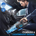 Handheld Vacuum Cordless, 15000PA Strong Suction Hand Held Car Vacuum Cleaner Rechargeable, Portable Hand Vacuum with Multi-Nozzles & Washable Filter for Home Office, Car, Pets
